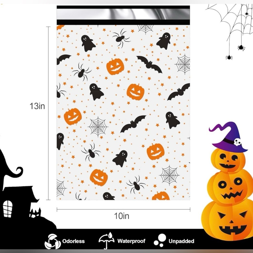 Halloween 20 Poly Mailers 10x13 - Picture 2 of 3